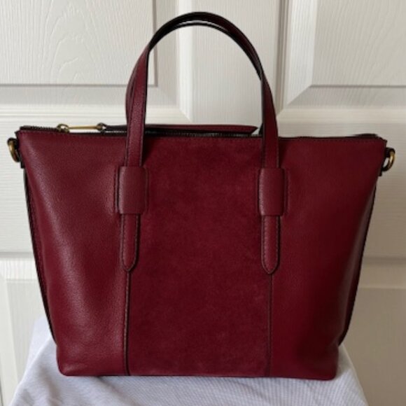 Fossil Skylar Satchel Red Velvet - Picture 1 of 14
